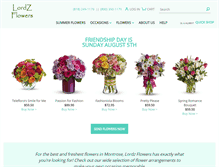 Tablet Screenshot of lordzflowers.com